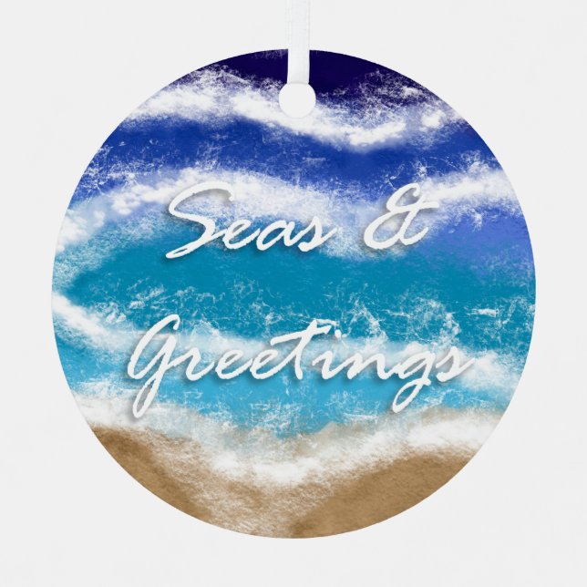 Adorno Metálico Seas & Greetings | Seaside Coastal Christmas   (Anverso)