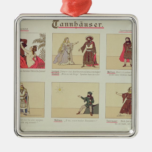 Adorno Metálico Seis escenas referentes a la ópera 'Tannhauser (Frente)