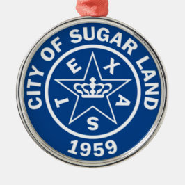 Adorno Metálico Sello de tierras azucareras (Texas)