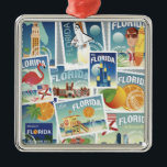 Adorno Metálico Sellos de la Florida<br><div class="desc">Características del este diseño un collage de escenas de la Florida.</div>