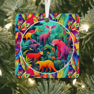 Adorno Metálico Selva animal