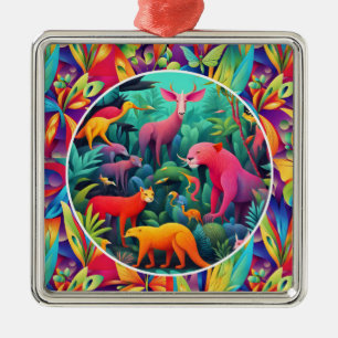 Adorno Metálico Selva animal