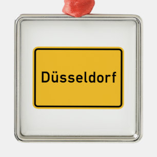Adorno Metálico Señal de tráfico de Düsseldorf, Alemania
