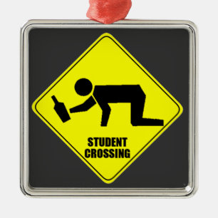 Adorno Metálico Señal de tráfico divertida - travesía bebida de