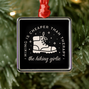 Adorno Metálico Senderismo chica citas divertidas negro