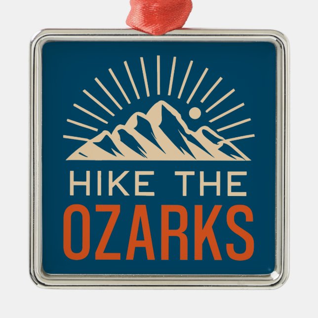 Adorno Metálico Senderismo Por El Amanecer De Los Ozarks (Frente)