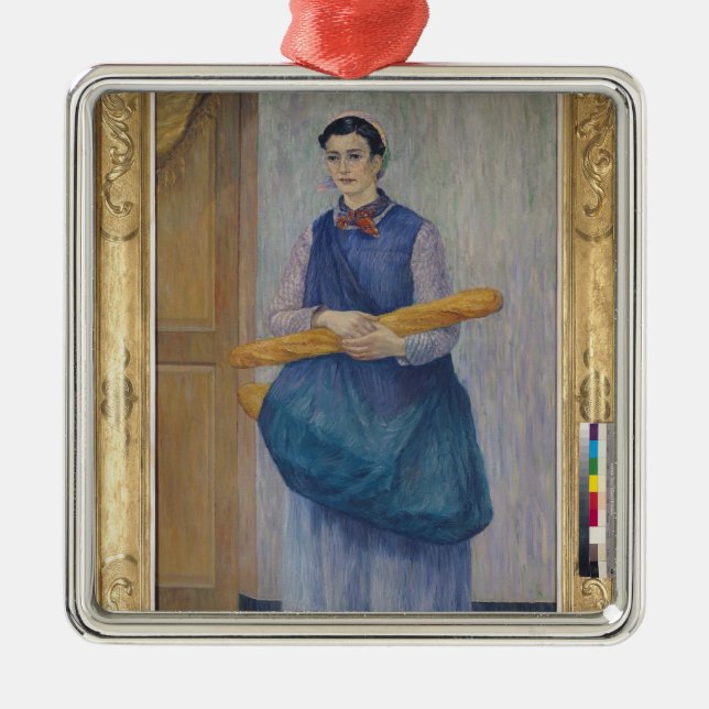 Adorno Metálico Señora Carrying Bread, 1889 (Frente)