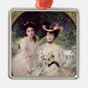 Adorno Metálico Señora Collas y su Daughter, Giselle, 1903