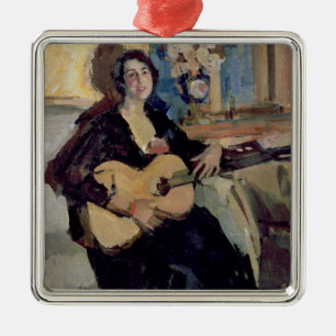 Adorno Metálico Señora con una guitarra, 1911