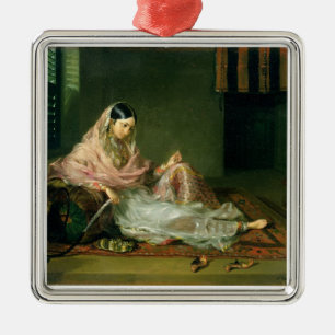 Adorno Metálico Señora musulmán Reclining, 1789 (aceite en lona)
