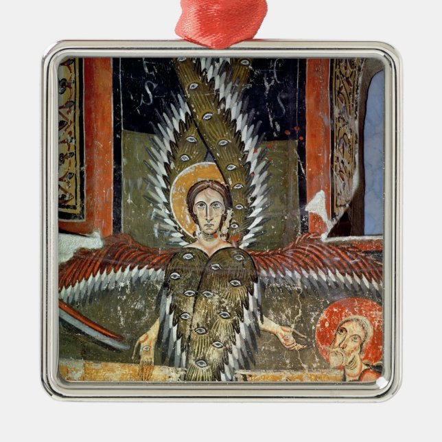 Adorno Metálico Seraphim que purifican los labios de Isaías (Frente)