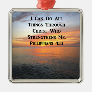 ADORNO METÁLICO SERENE SUNRISE PHILIPPIANS 4:13 FOTO SCRIPTURE