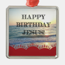 Serene Sunset Over Ocean Happy Birday Jesus