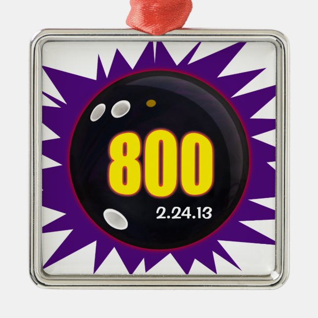 Adorno Metálico Serie 800 personalizada en Bowling, (Frente)