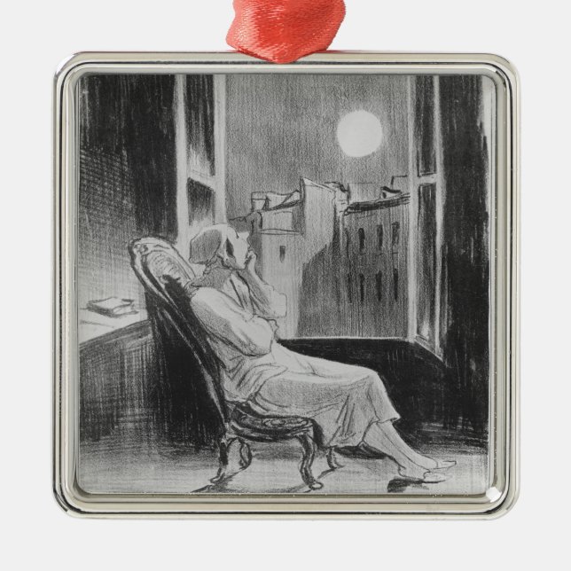 Adorno Metálico Serie "Bas-Bleus de Les", luna de O (Frente)