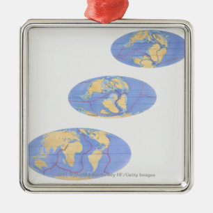 Adorno Metálico Serie de ilustraciones de la tierra