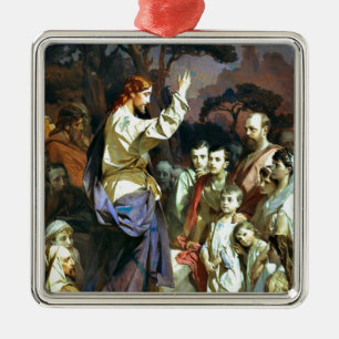 Adorno Metálico Sermón en el Monte, pintura famosa,