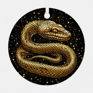 Adorno Metálico Serpiente dorada