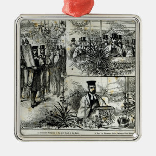 Adorno Metálico Servicio en la sinagoga judía