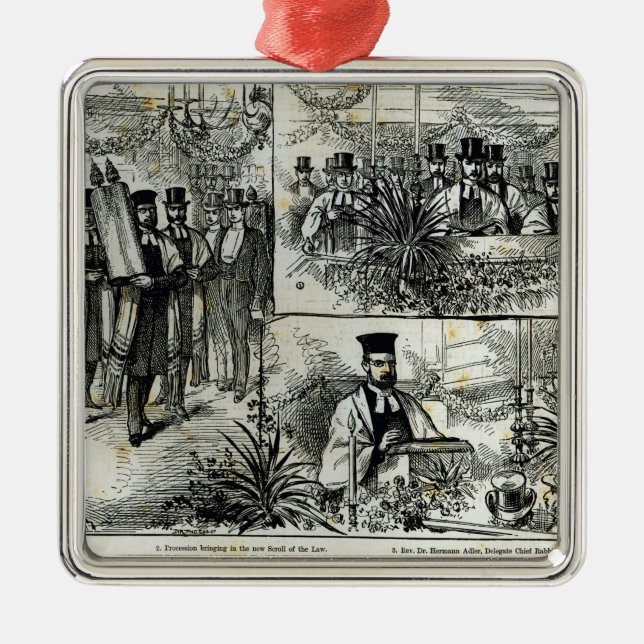 Adorno Metálico Servicio en la sinagoga judía (Frente)