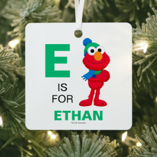 Adorno Metálico Sesame Street   Elmo de invierno