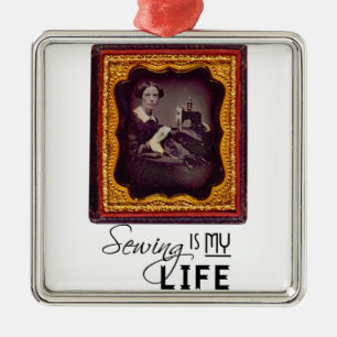 Adorno Metálico Sewing Is My Life