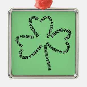 Adorno Metálico Shamrock Engineer Textos