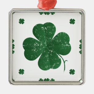 Adorno Metálico Shamrock - estilo vintage