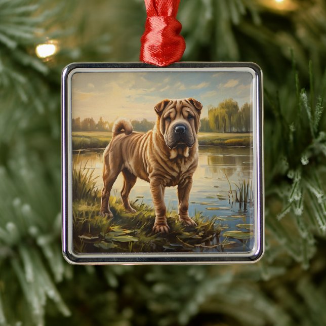 Adorno Metálico Shar Pei (Árbol)