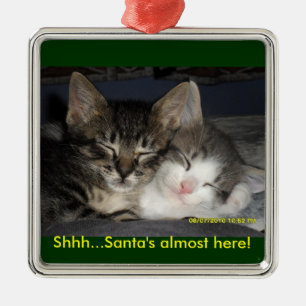 Adorno Metálico ¡Shhh… Santa casi aquí!