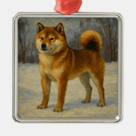 Adorno Metálico Shiba Inu