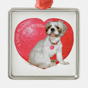 Adorno Metálico Shih Tzu / Lhasa Apso Día de San Valentín