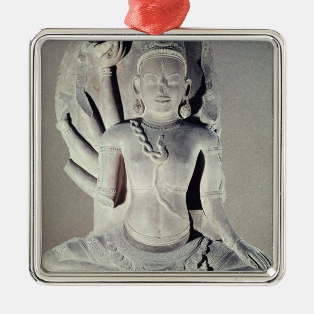 Adorno Metálico Shiva con diez brazos, del templo Thap Banh It, (Frente)