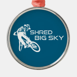 Adorno Metálico Shred Big Sky Montana Mountain Bicicleta