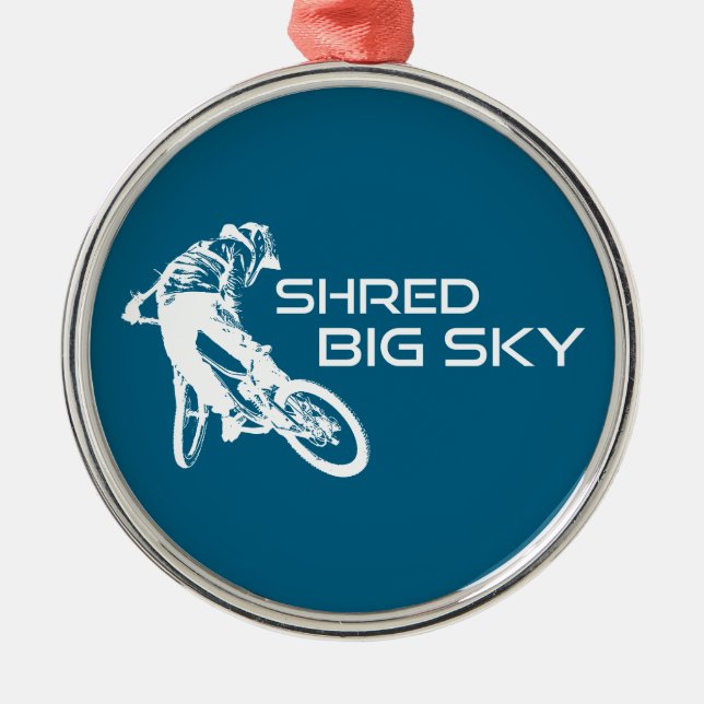 Adorno Metálico Shred Big Sky Montana Mountain Bicicleta (Frente)