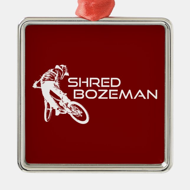 Adorno Metálico Shred Bozeman Montana Mountain Biking (Frente)