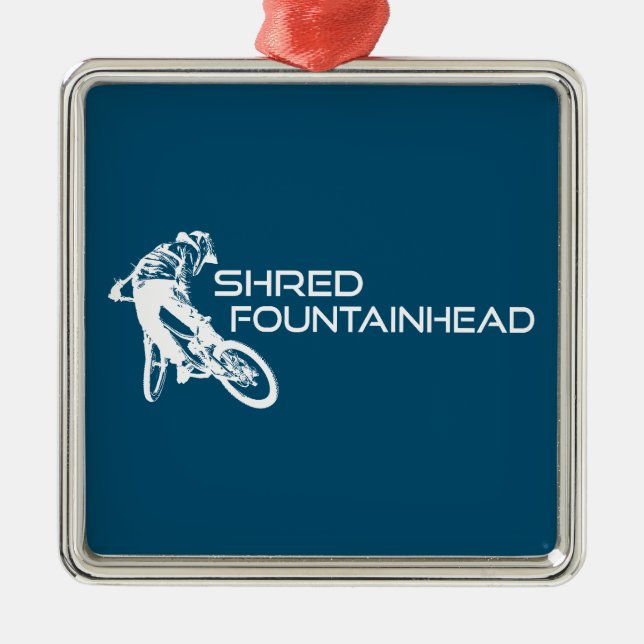 Adorno Metálico Shred Fountainhead Virginia Mountain Bicicleta (Frente)