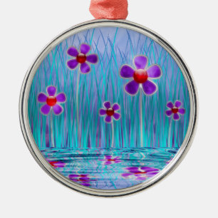 Adorno Metálico Shy Daisies Ornament