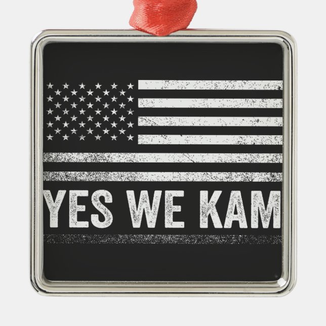 Adorno Metálico Sí, la bandera estadounidense de We Kam 2024 (Frente)