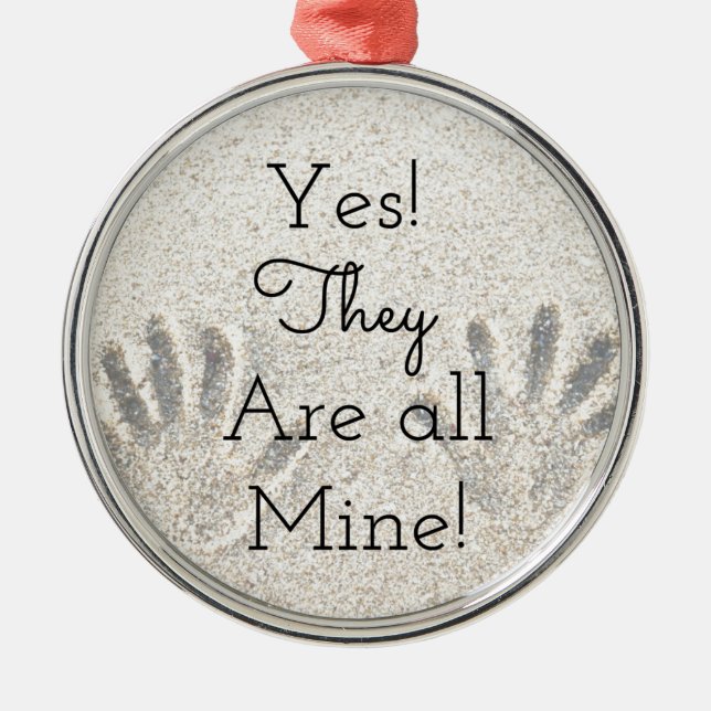 Adorno Metálico ¡Sí, son TODA LA mina! Familia grande (Frente)