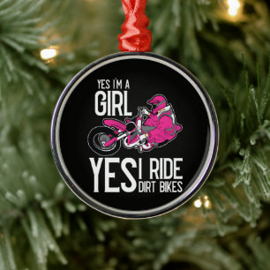 Adorno Metálico Sí, soy una chica, sí, monto una moto de cross