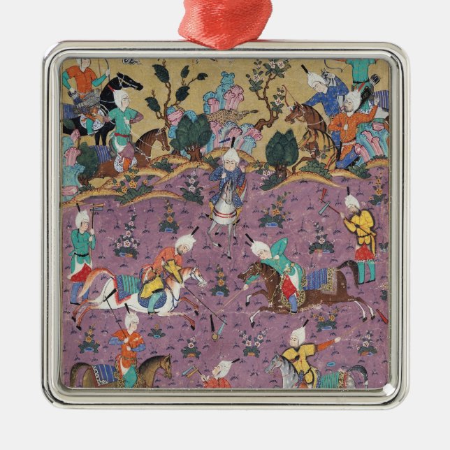 Adorno Metálico Siavosh que juega polo con Afrasiab (Frente)