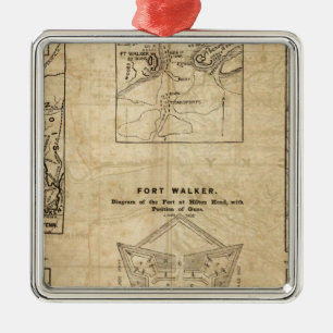 Adorno Metálico Siete mapas de New York Herald