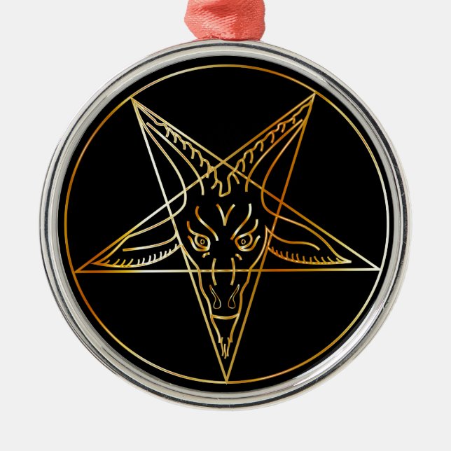 Adorno Metálico Sigil de oro de Baphomet (Frente)