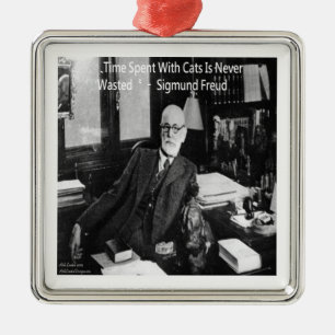 Adorno Metálico Sigmund Freud en su oficina & Cita divertida de ga