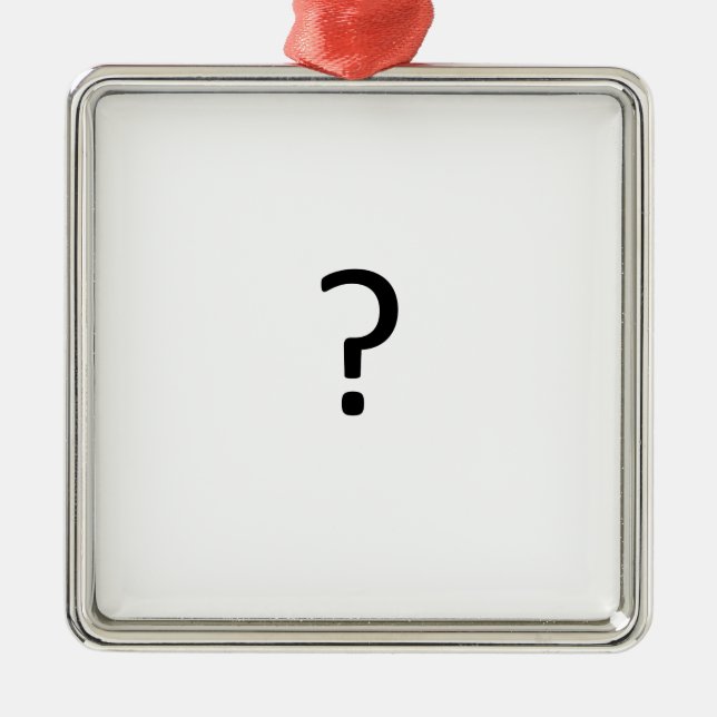 Adorno Metálico Signo de interrogación (Frente)