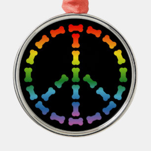 Adorno Metálico Signo de paz