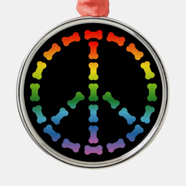 Adorno Metálico Signo de paz (Frente)