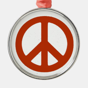 Adorno Metálico signo de paz retro