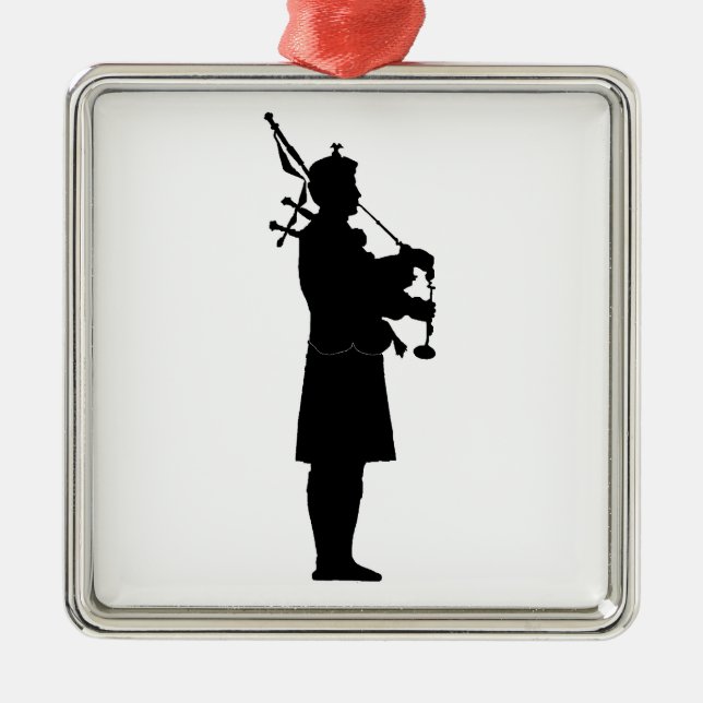 Adorno Metálico Silhouette de Bagpiper (Frente)